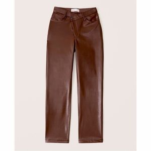 Vegan Leather Dad Pants